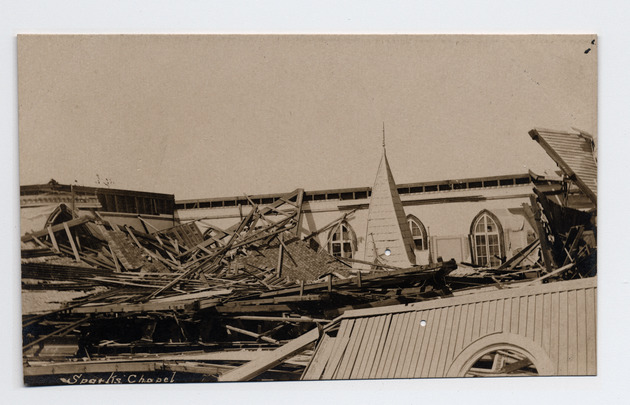 Hurricane damage to Sparks Chapel
