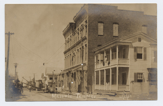 Masonic Temple on Simonton Street hurricane damage