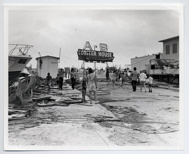 Damage to the A-B Lobster House by Hurricane Agnes