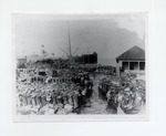 Wrecking cotton on the docks