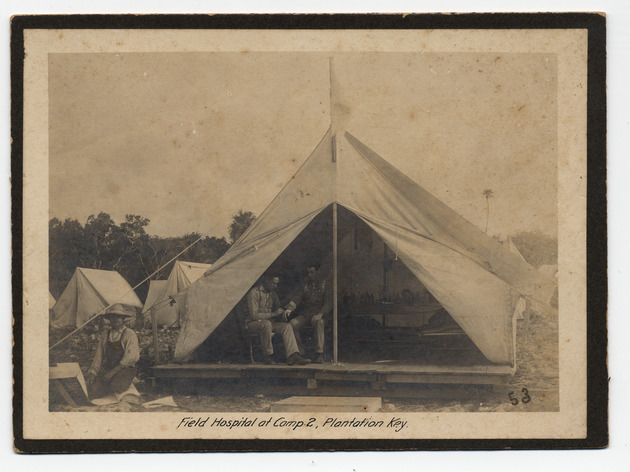 Field hospital at Camp 2, Plantation Key