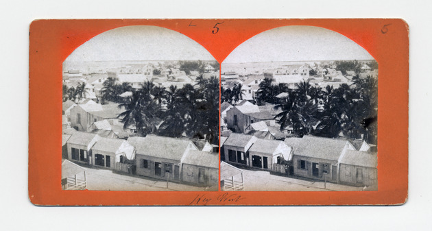 A picture of Key West taken from City Hall looking northeast before the fire of 1886