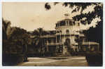 Front of Convent and driveway with arch