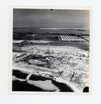 Aerial view of Government Road and salt ponds taken December 19th, 1945