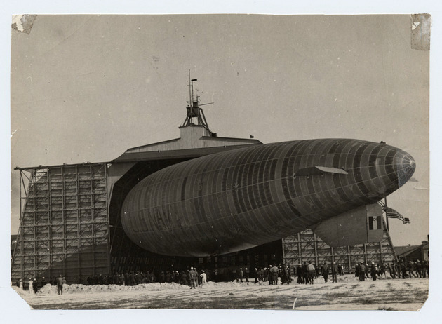 Navy WW I blimp at the hanger Trumbo Point
