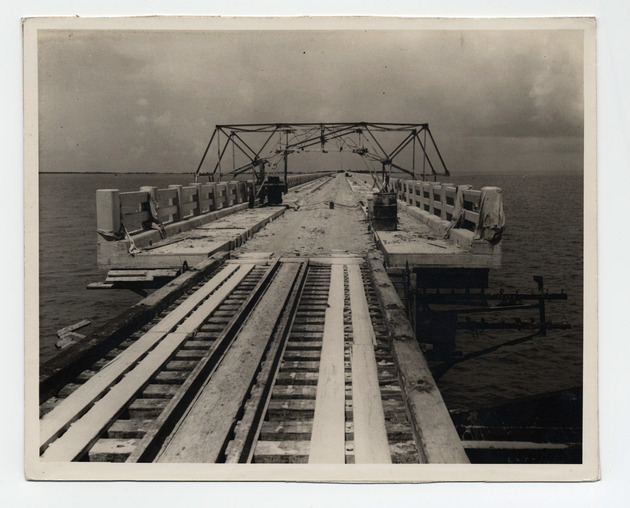 Bridge for Second Highway being built over a railroad bridge
