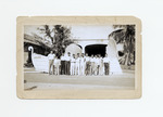 Evelio Cabot and group in front of the Street Car Barn