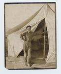 Railroad worker at his tent