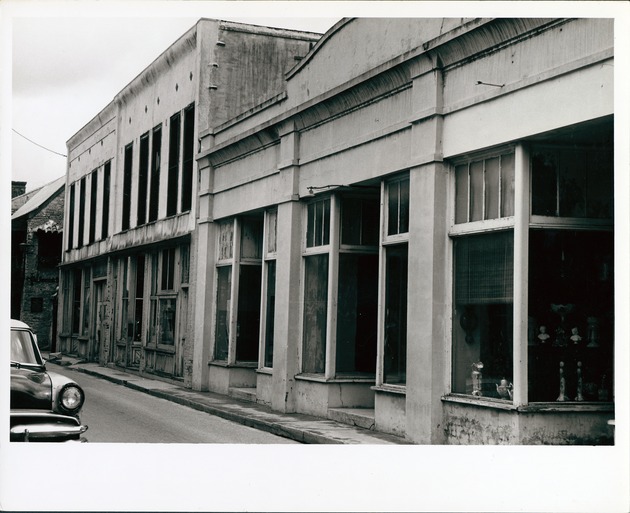 Store frontage on the Paffe property, from St. George Street, looking Northeast - 