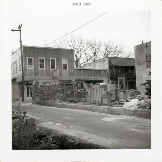 [Construction of Oliveros House from Cuna Street, looking Northwest] - 