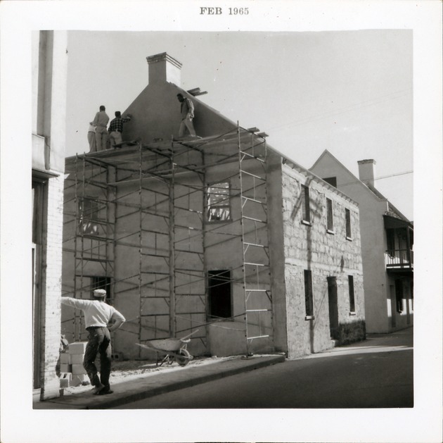 [Construction of Oliveros House from St. George Street, looking Southeast] - 