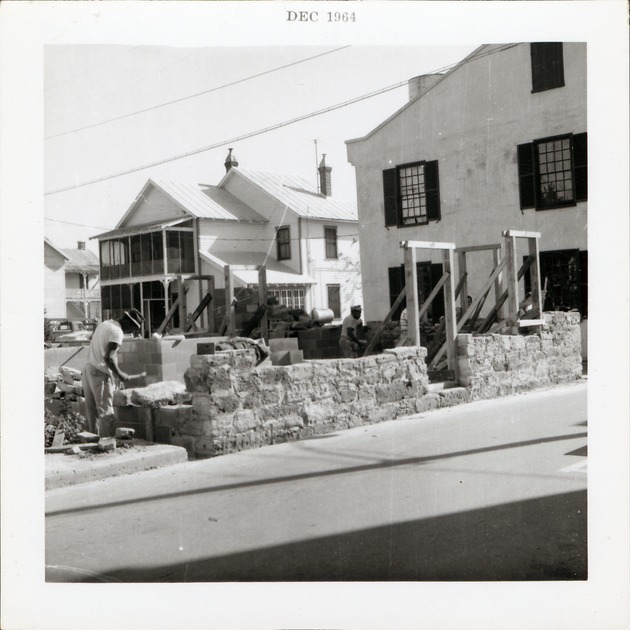 [Construction of Oliveros House from St. George Street, looking Southeast] - 