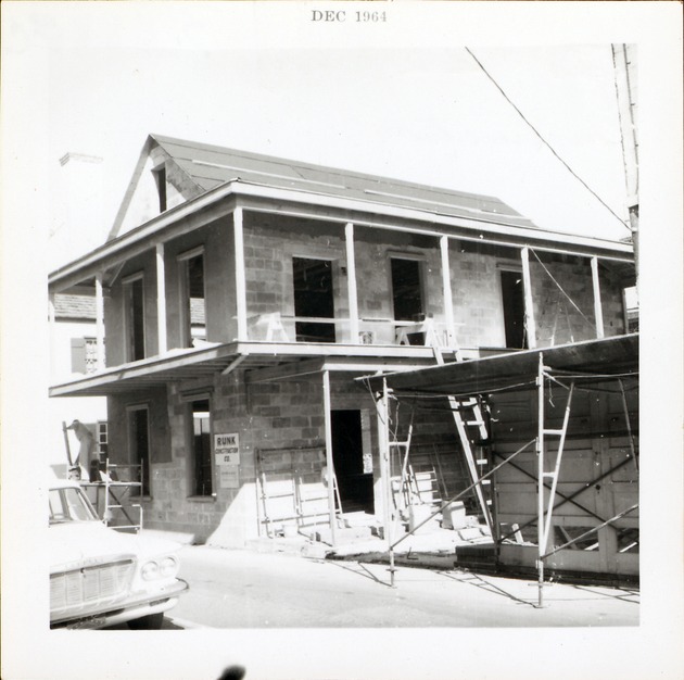[Construction of the McHenry House from St. George Street, looking Northeast, 1964] - 
