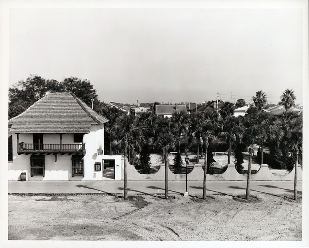 [Pan American Building and Hispanic Garden from opposing lot, looking East]