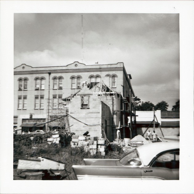 [Construction of Pan American Building from behind property, looking West, 1965] - 