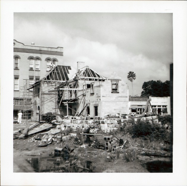 [Construction of Pan American Building from behind property, looking West, 1965] - 