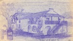 [Sketch of the rear courtyard of the De Mesa Sanchez House, looking Northeast, 1976]