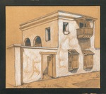 [Original sketch of Ribera House from St. George Street, looking Northeast]