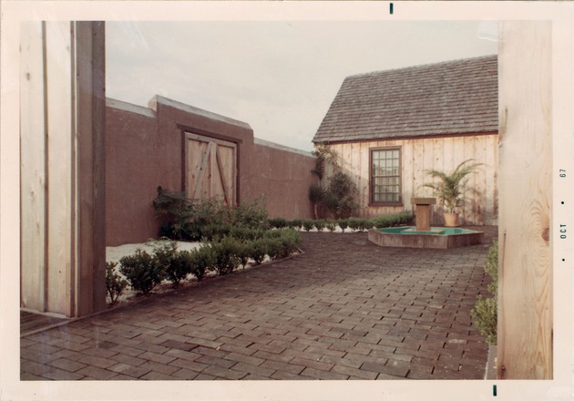 Herrera House courtyard, looking Southwest, 1967