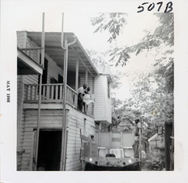 Powers Burton House Demolition from Cuna Street, looking East, 1966