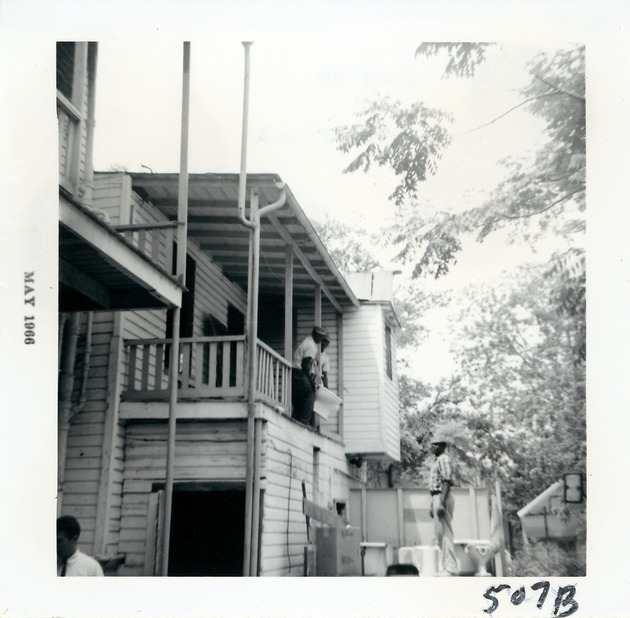 Powers Burton House Demolition from Cuna Street, looking East, 1966
