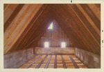 Construction of the Ortega House, detail of loft space, looking North, 1968