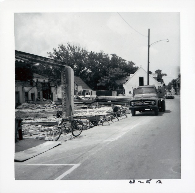 Completed demolition of Rogers Edmunds property from St. George Street, looking Northwest, 1967