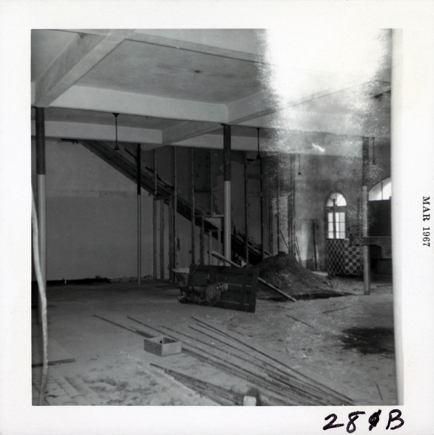 Demolition the Bitto building, interior view, 1967