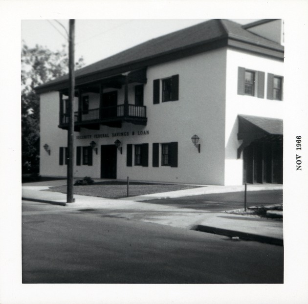 Security Federal Savings and Loan Building from Cordova Street, looking Northeast, 1966