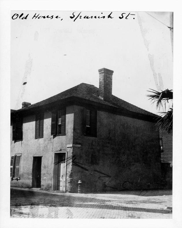 Fornels House from the corner of Spanish Street and Hypolita Street, looking Southwest
