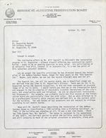 Letter to the Editor of the St. Augustine Record from Robert C. Stewart in defense of the Historic St. Augustine Preservation Board and the restoration of the De Mesa Sanchez House, 1981