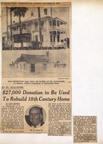 $27,000 Donation to Be Used To Rebuild 18th Century Home<br />( 26 issues )