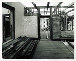 Restoration of the second floor of the Arrivas House, North side of the house, looking West, 1961