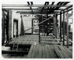 Restoration of the second floor of the Arrivas House, East side of the house, looking North, 1961