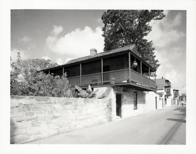 Salcedo House and West side of St. George Street, looking Northwest, 1970