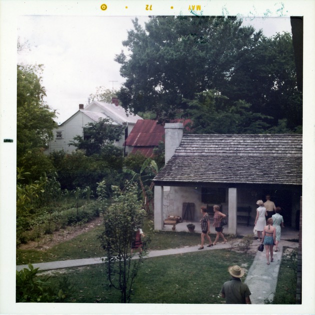 Salcedo Kitchen as seen from the balcony of the Salcedo House, looking West, 1972