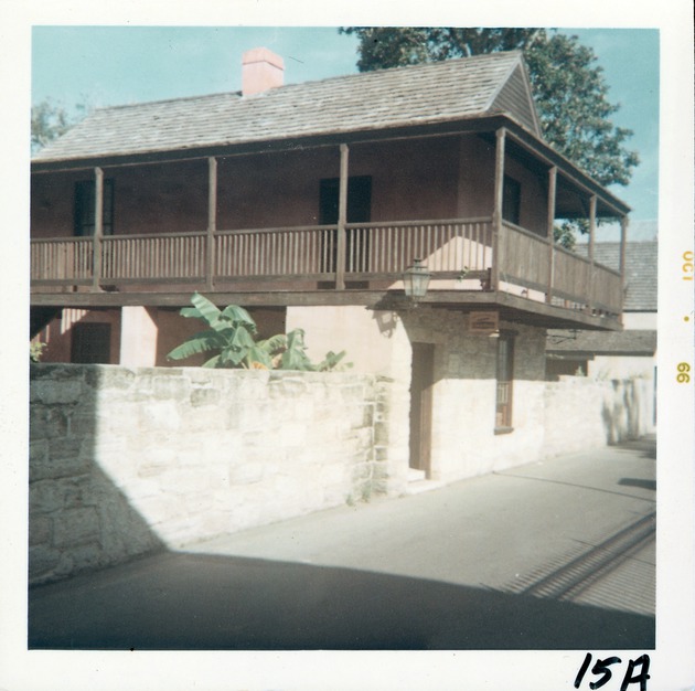 The Salcedo House from St. George Street, looking Northwest, 1966
