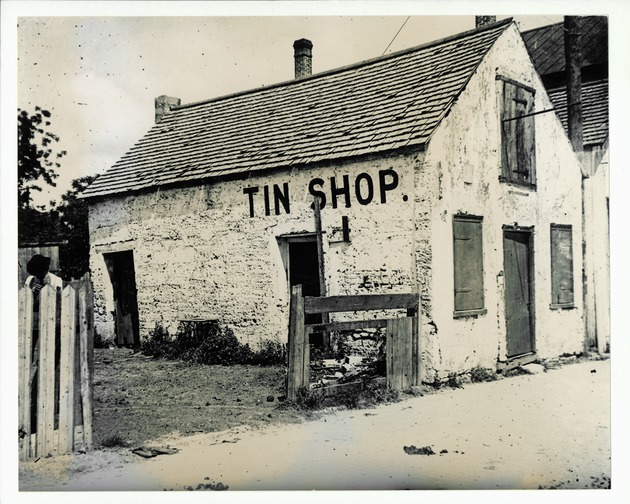 The Tin Shop from St. George Street, looking Northwest, ca. 1904