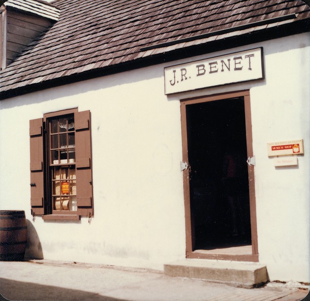 The entrance to the Benet Store from St. George Street, looking West