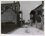 Historic view of the north end of St. George Street from Fort Alley, looking North