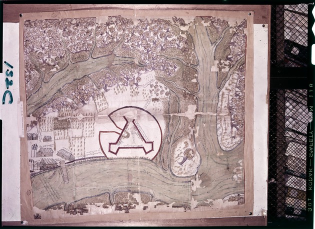 Map of Town, Fort + Channel of San Augustin