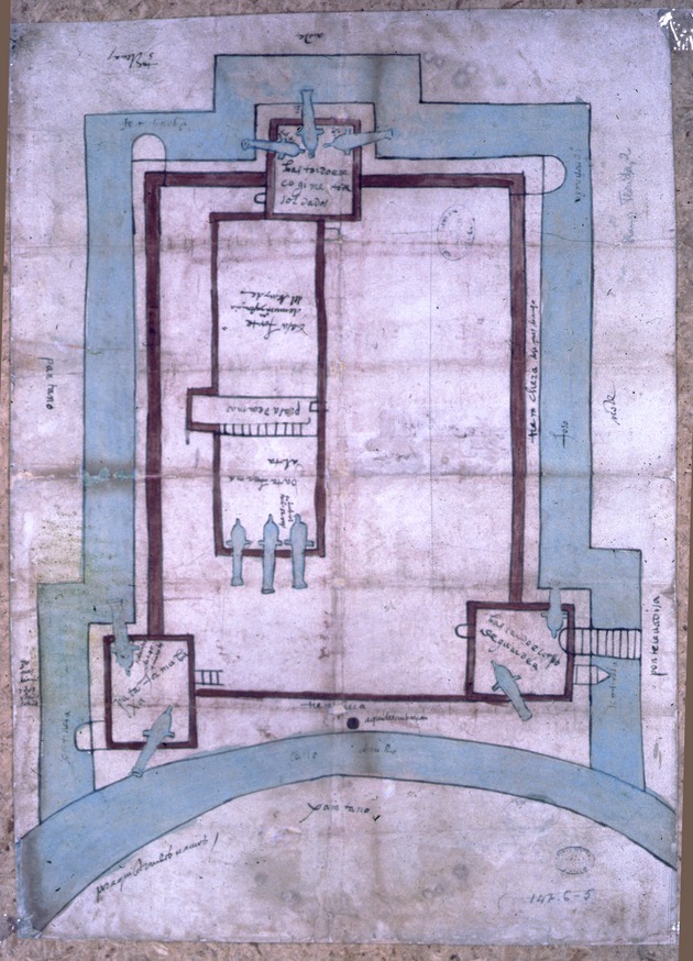 16th Century Plan with the description of the fort of Santa Elena
