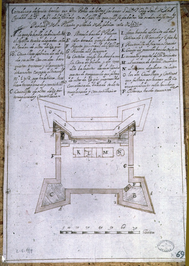Plan of the Castillo, 1675
