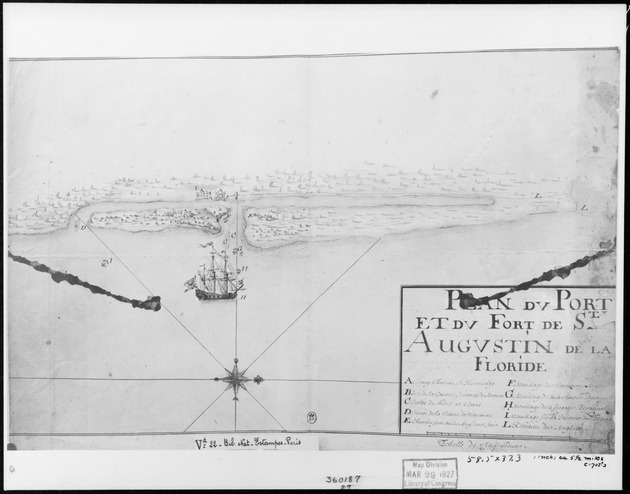 Plan of the Port and Fort of St. Augustine in Florida - 