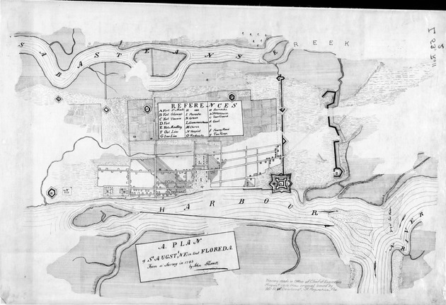 A Plan of St. Augustine in East Floreda from a survey in 1783 - 