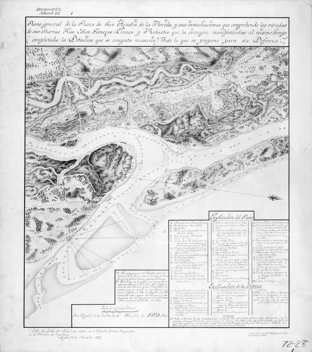Plano General de la Plaza de San Agustin de la Florida, 1791 - 