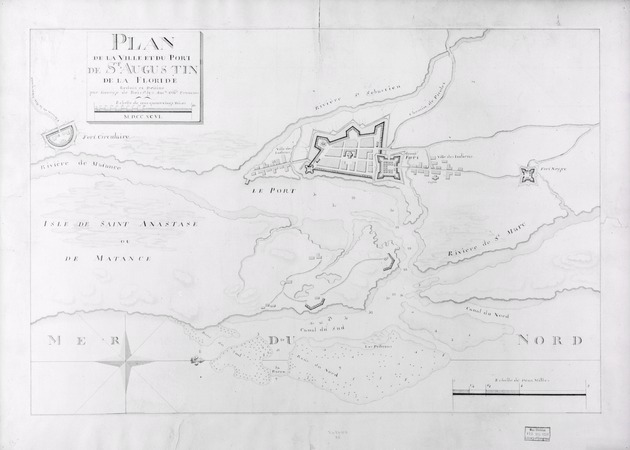 Plan de la Ville et du Port de St. Augustin de La Floride - 