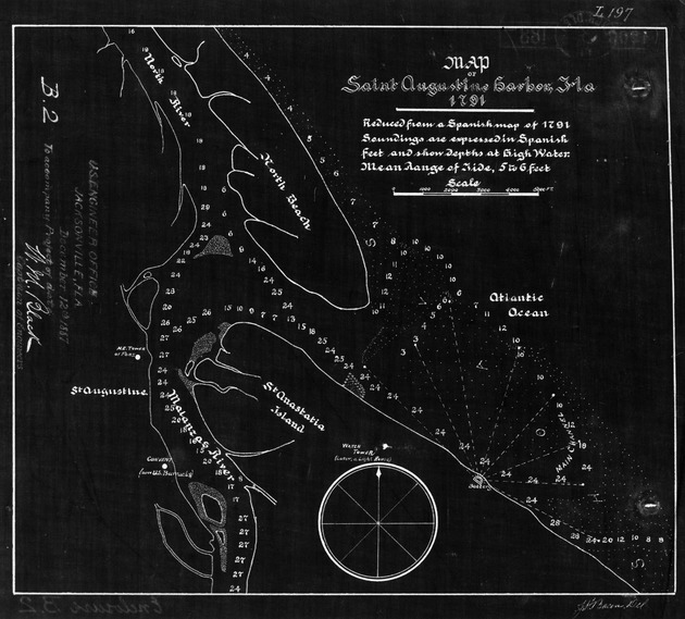 Map of St. Augustine Harbor (1791) - 