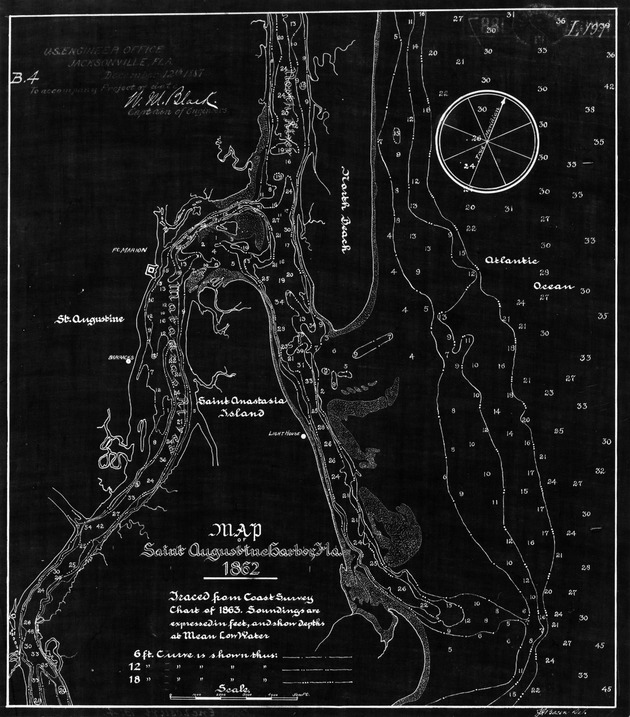 Map of St. Augustine Harbor (1862/3) - 
