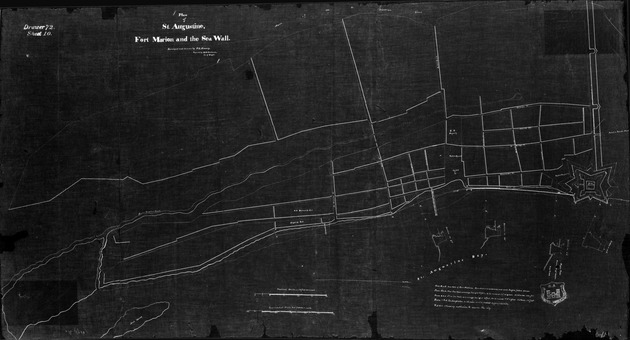 Plan of St. Augustine, Fort Marion and the Sea Wall - 